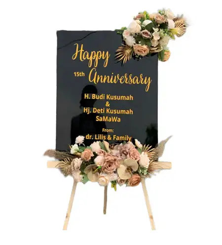 Papan Bunga Akrilik Tinumpuk